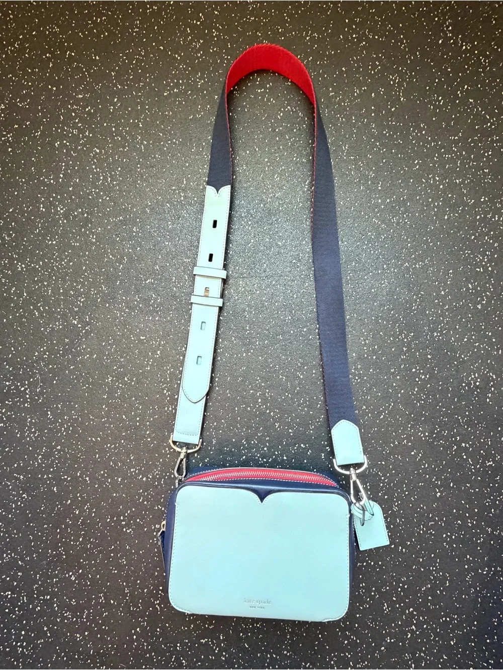 Kate Spade New York Light Blue Leather Shoulder Bag Purse